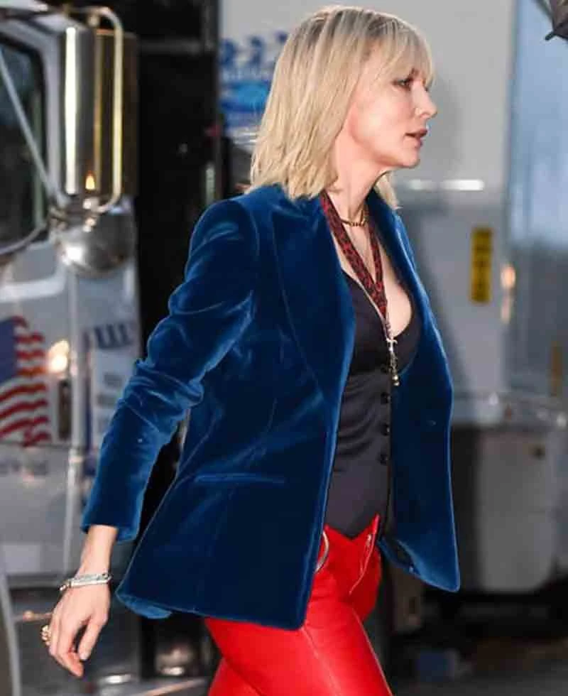 Cate Blanchett Ocean's 8 Blue Jacket - Image 4