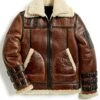 Men's B3 Aviator Shearling Brown Leather Jacket
