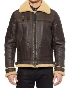 Men's B3 Bomber Shearling Brown Leather Jacket