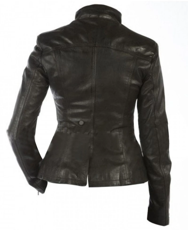 Twilight Saga Breaking Dawn Bella Swan Double Breasted Leather Jacket - Image 2