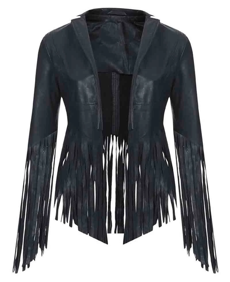 Cheryl Cole Fringed Leather Jacket