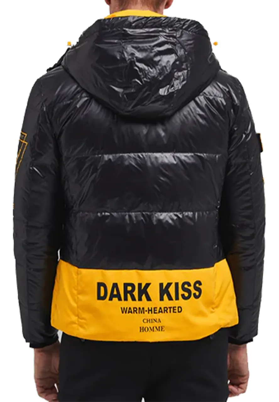 Cyberpunk Hooded Yellow Block Jacket - Image 2