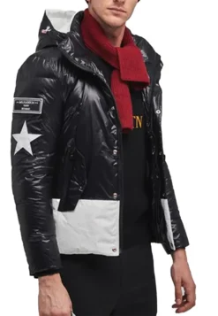 Cyberpunk Hooded White Block Jacket