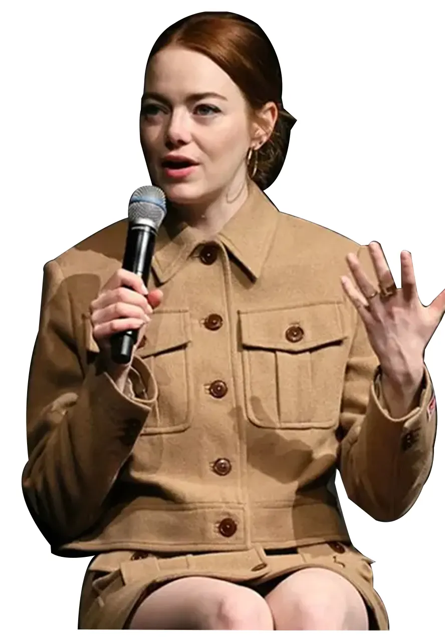 Poor Things Emma Stone Brown Coat - Image 3