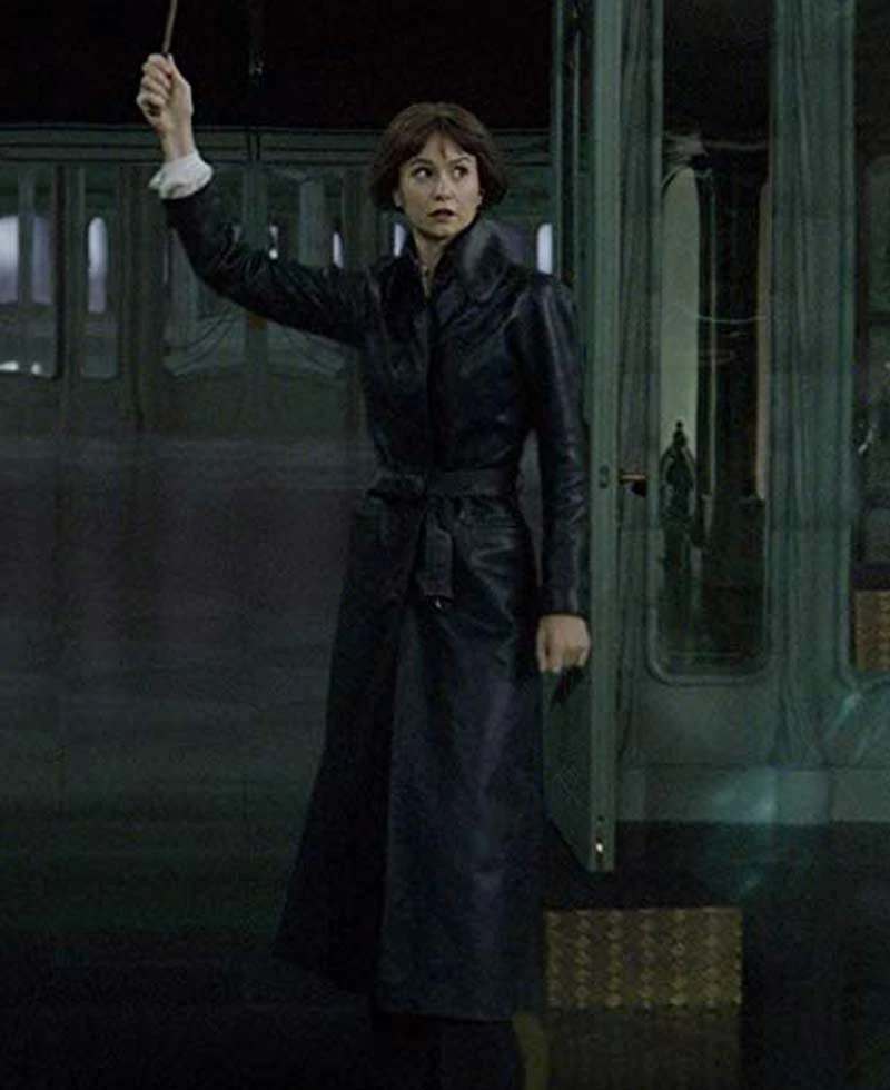 Fantastic Beasts 2 Tina Goldstein Trench Leather Coat - Image 4