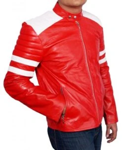 Fight Club Movie Brad Pitt Motorcycle Leather Jacket