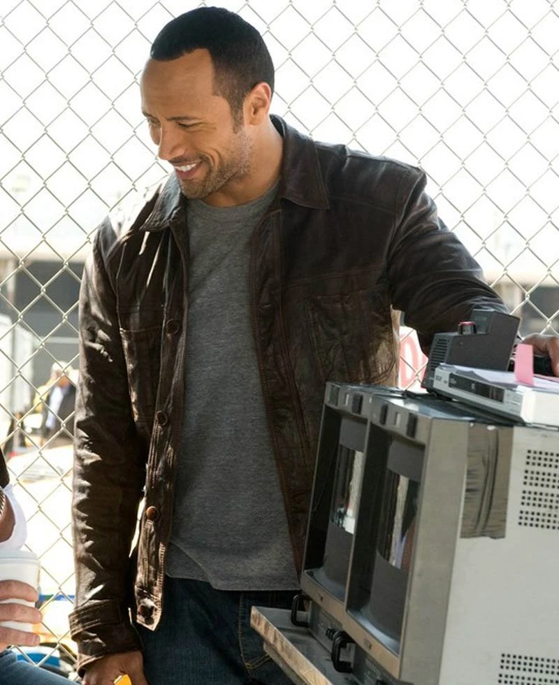 Race To Witch Mountain Film Dwayne Johnson Leather Jacket - Image 3