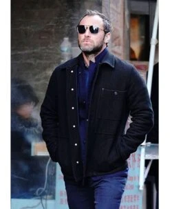 Jude Law The Rhythm Section Black Jacket