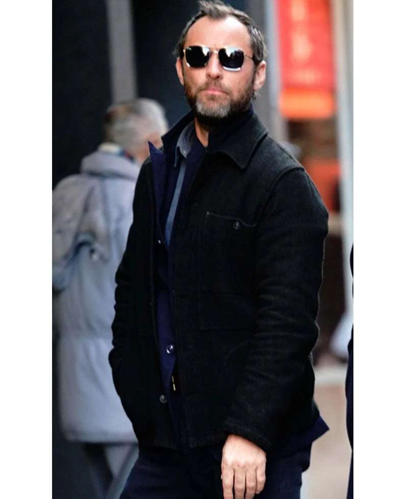 Jude Law The Rhythm Section Black Jacket - Image 5