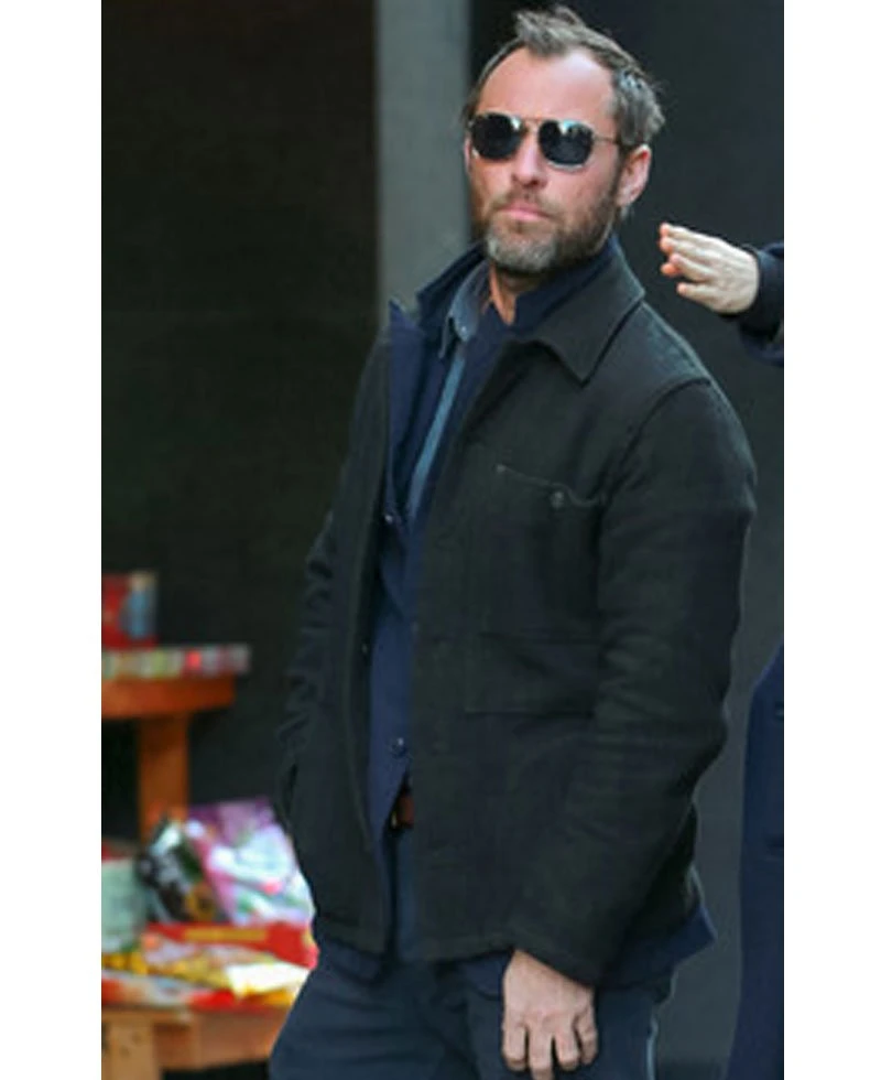 Jude Law The Rhythm Section Black Jacket - Image 4