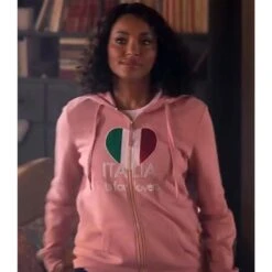 Italia Is For Lovers Pink Hoodie
