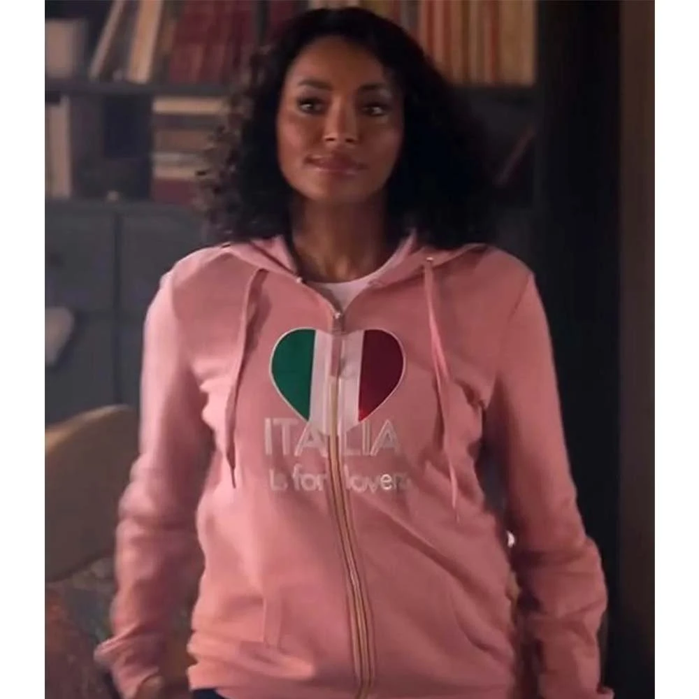 Italia Is For Lovers Pink Hoodie