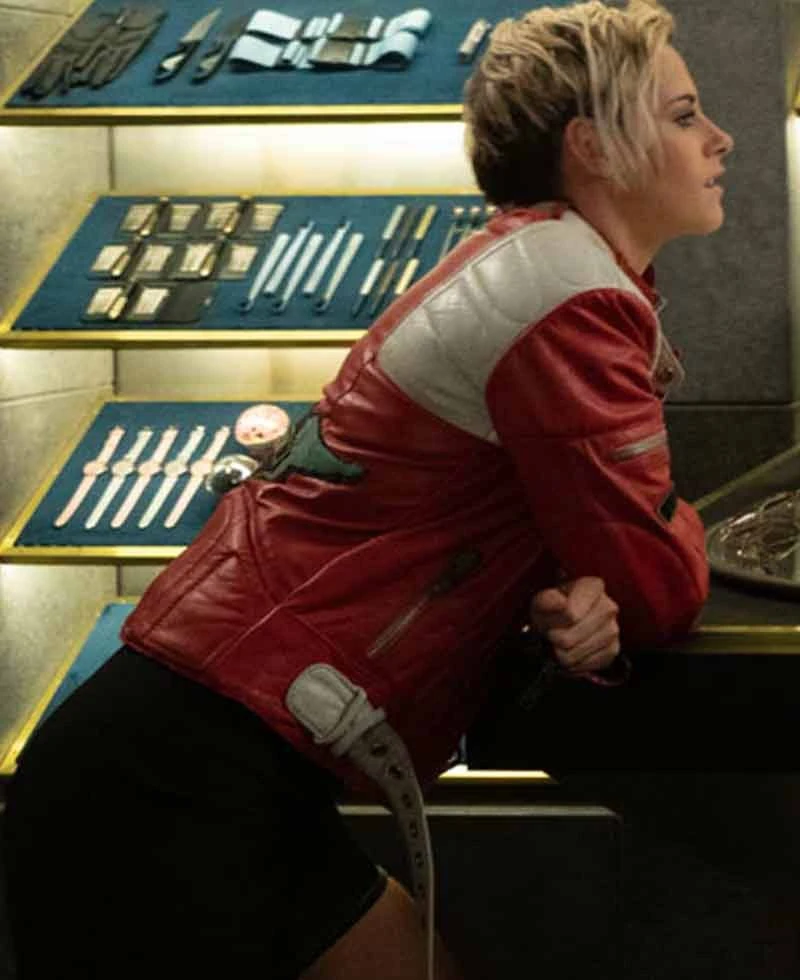 Kristen Stewart Charlie's Angels Red Leather Jacket - Image 2