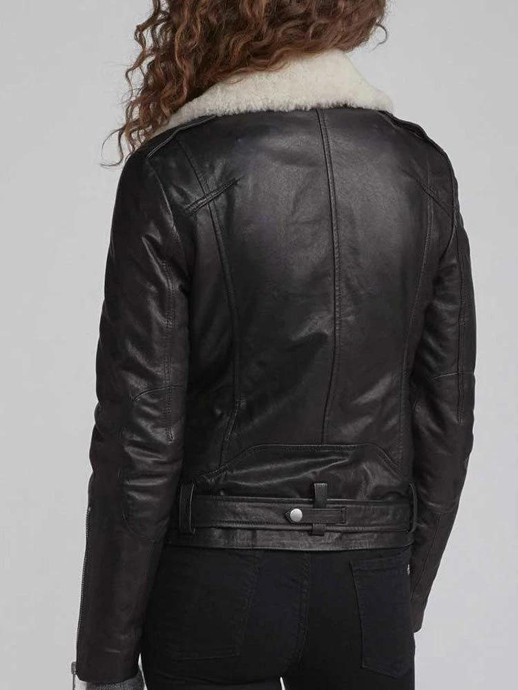 Love Life Zoe Chao Belted Leather Jacket - Image 2