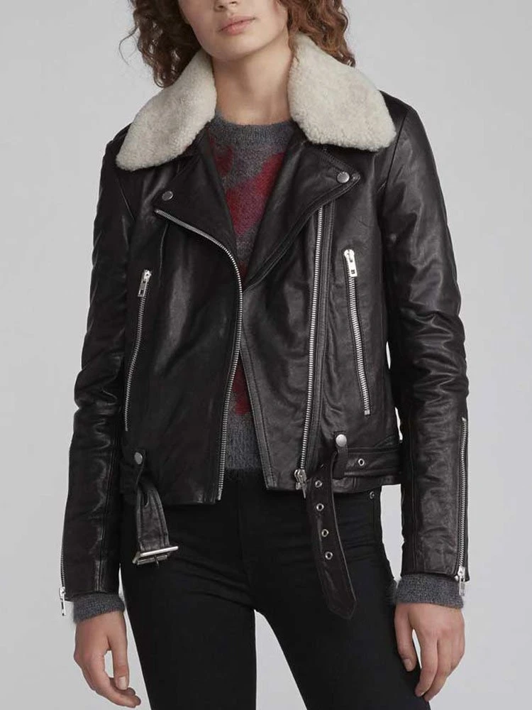 Love Life Zoe Chao Belted Leather Jacket