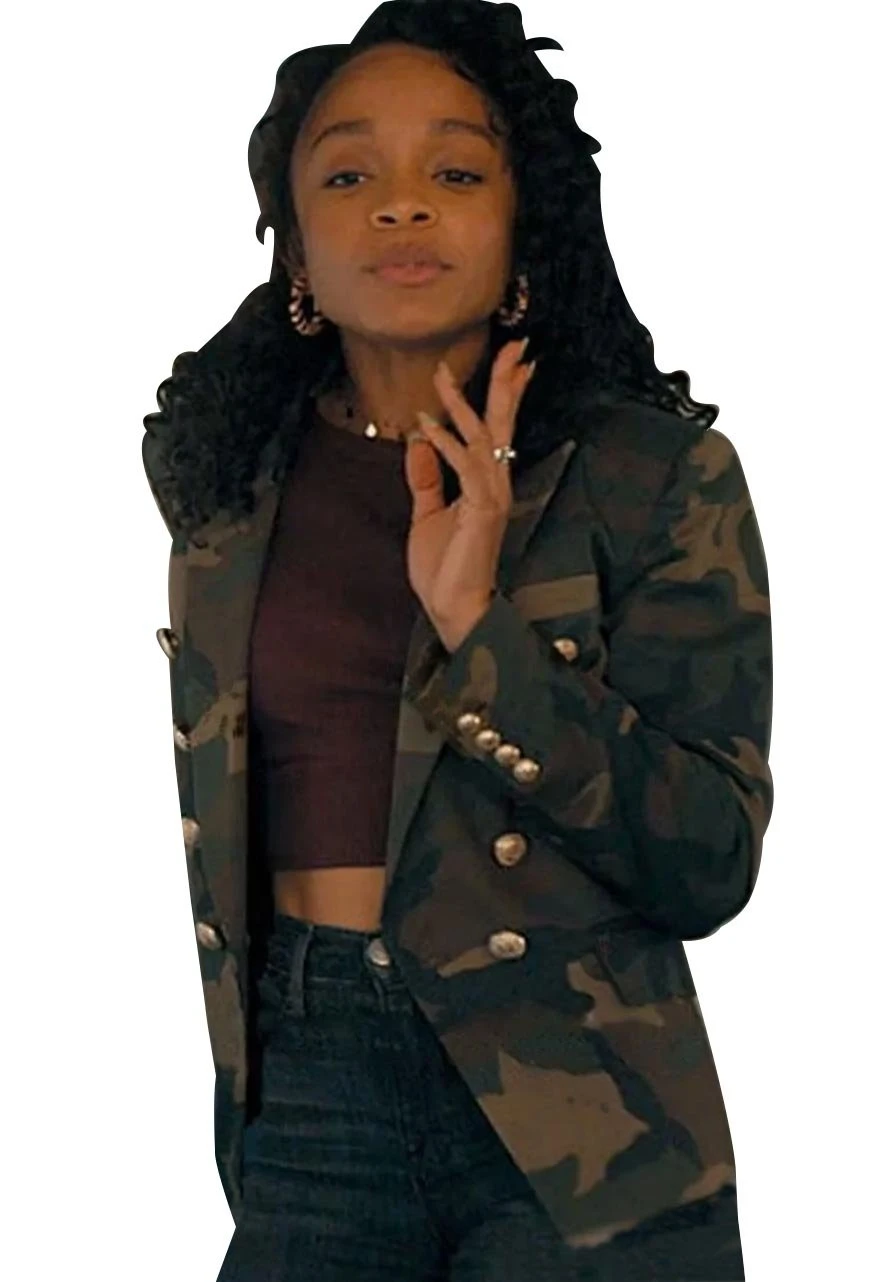 Love Victor Rachel Hilson Camo Blazer - Image 6