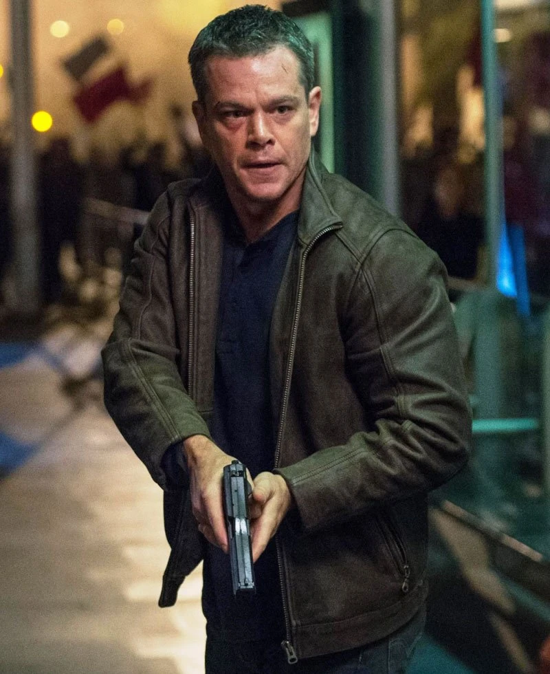 Matt Damon Jason Bourne Distressed Brown Leather Jacket - Image 7