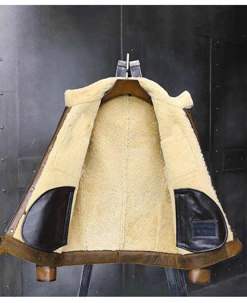 Men's Jason B3 Brown Shearling Jacket - Image 4