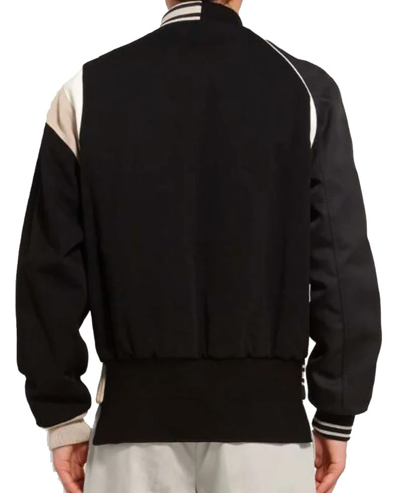 Men's Maison Margiela Varsity Bomber Black Jacket - Image 4