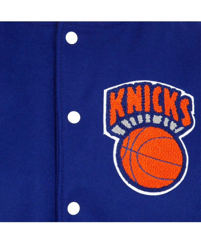 Men's New York Knicks Bomber Blue Jacket - Image 3