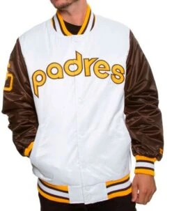 Men's Padres San Diego Brown And White Jacket
