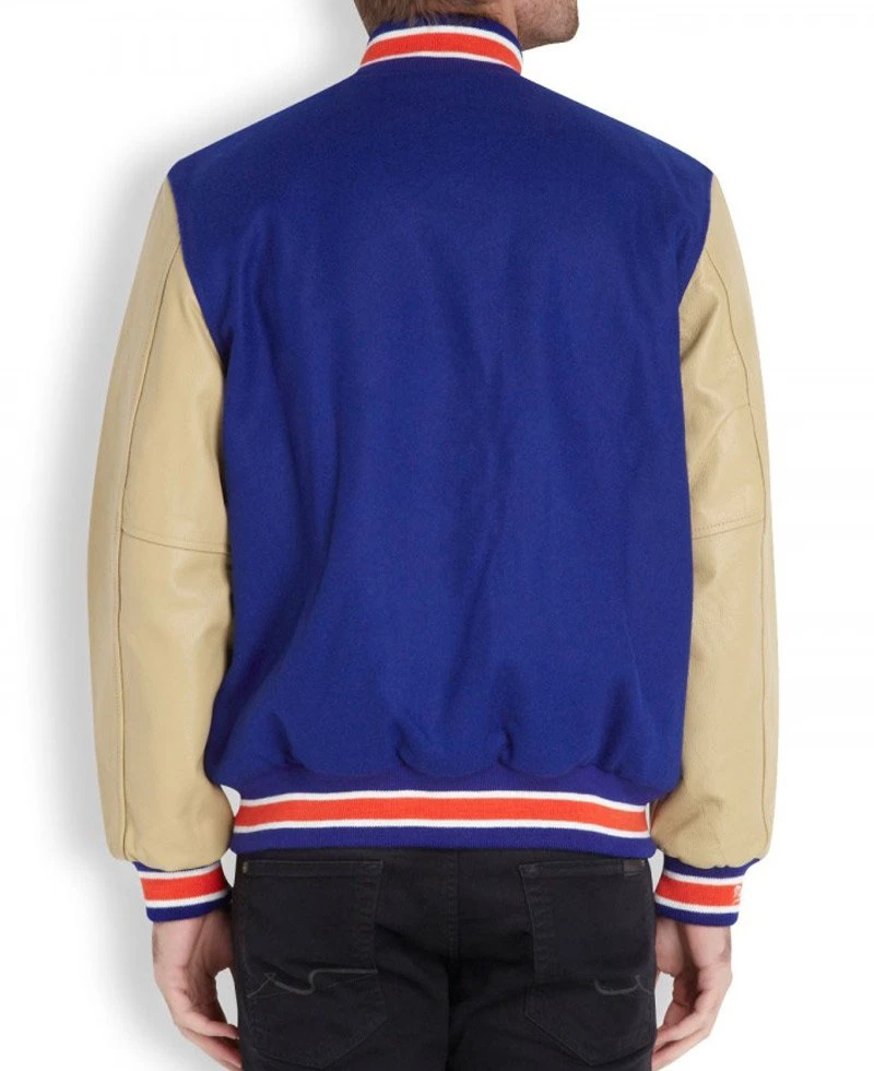 Men's New York Knicks Bomber Blue Jacket - Image 5