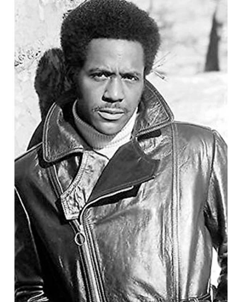 Richard Roundtree Shaft Mid Length Belted Leather Coat - Image 2