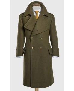 Men's Double Breasted British Military Coat