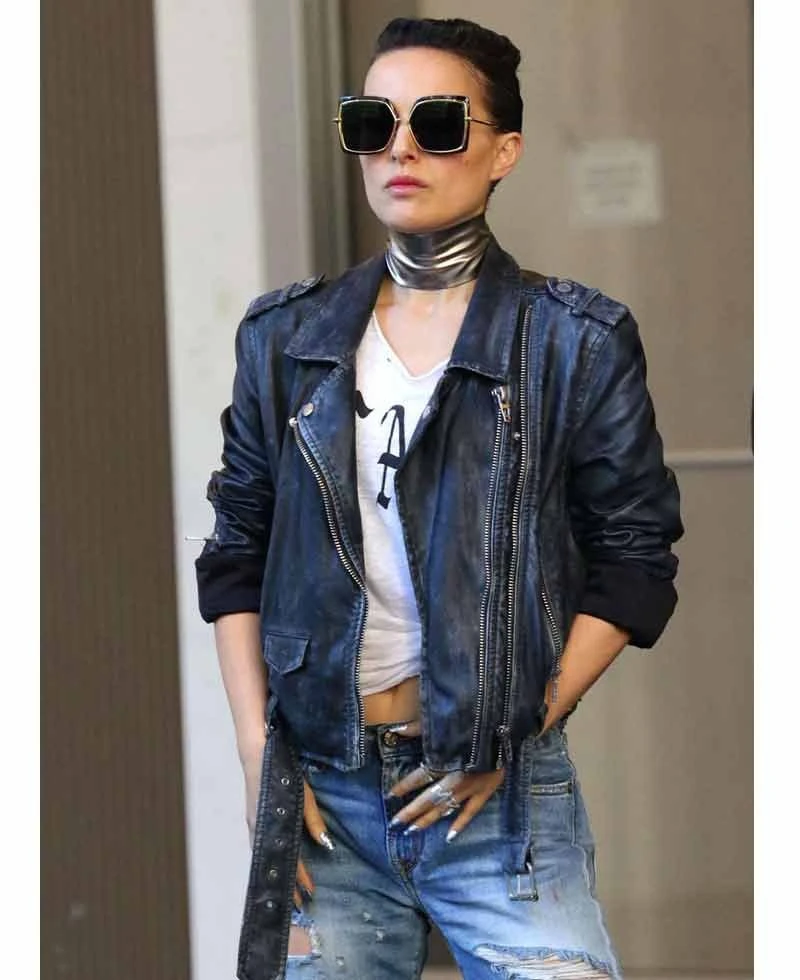 Vox Lux Natalie Portman Black Leather Jacket