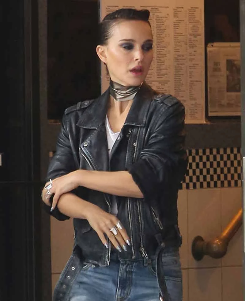 Vox Lux Natalie Portman Black Leather Jacket - Image 5