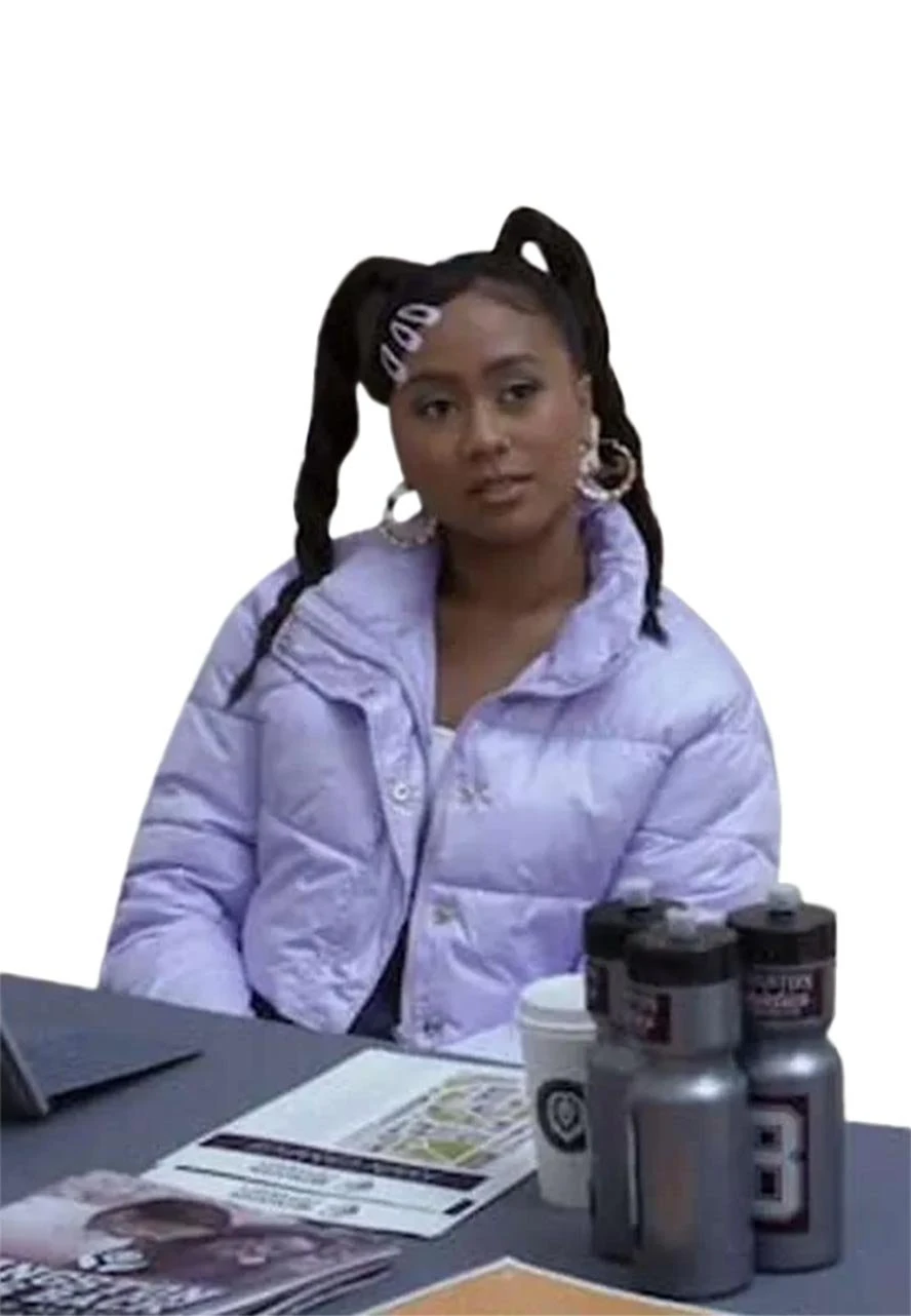 Netta Walker Purple Puffer Jacket - Image 2