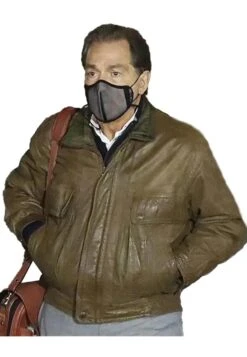 Nick Saban Coach Brown Jacket