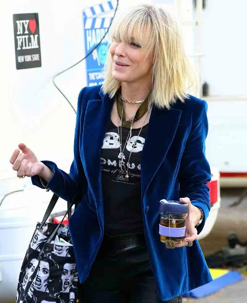Cate Blanchett Ocean's 8 Blue Jacket - Image 3