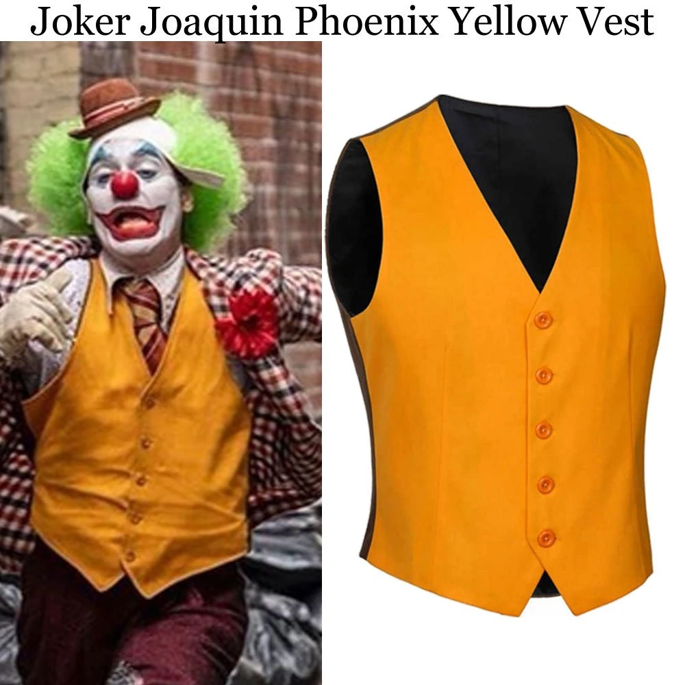 Joaquin Phoenix Joker Yellow Cotton Vest - Image 3