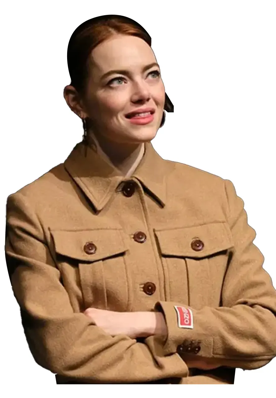 Poor Things Emma Stone Brown Coat - Image 2