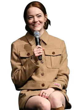 Poor Things Emma Stone Brown Coat