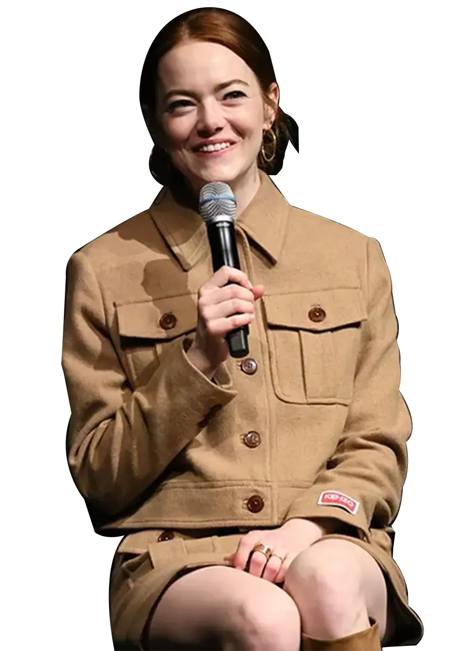 Poor Things Emma Stone Brown Coat