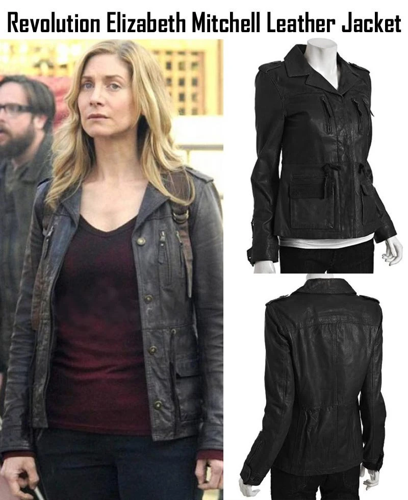Revolution TV Series Elizabeth Mitchell Leather Jacket - Image 3
