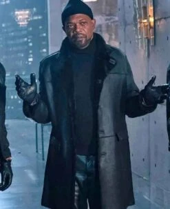 Shaft Samuel L Jackson Black Leather Coat