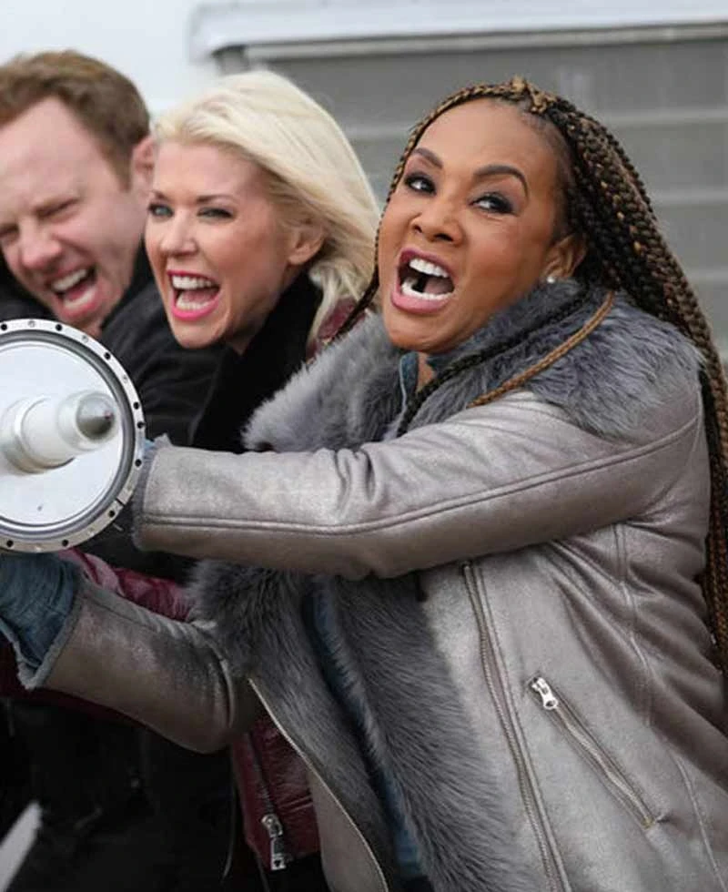 Sharknado 6 Vivica A Fox Shearling Leather Jacket - Image 2