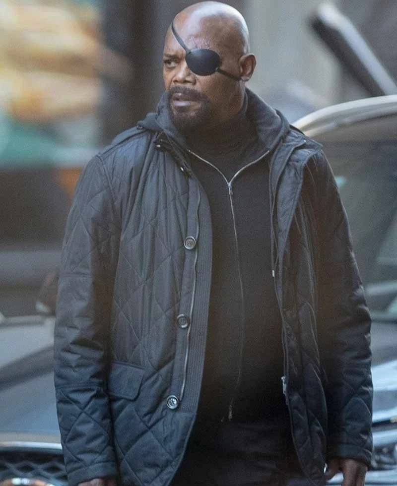 Spider-Man Far From Home Nick Fury Black Jacket - Image 4
