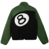Stussy 8 Ball Sherpa Green Fleece Jacket