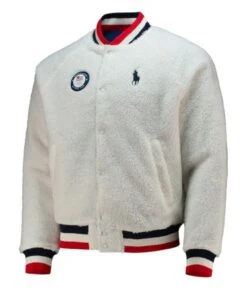 Winter Olympics 2022 Team USA Reversible Raglan Varsity Jacket
