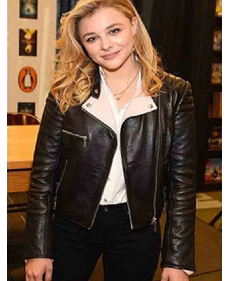 The 5th Wave Chloe Grace Moretz Black Leather Jacket - Image 6