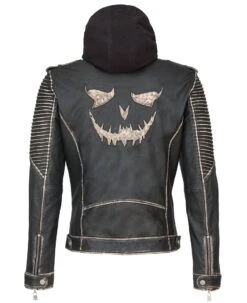 Joker Face The Killing Leather Jacket With Hoodie