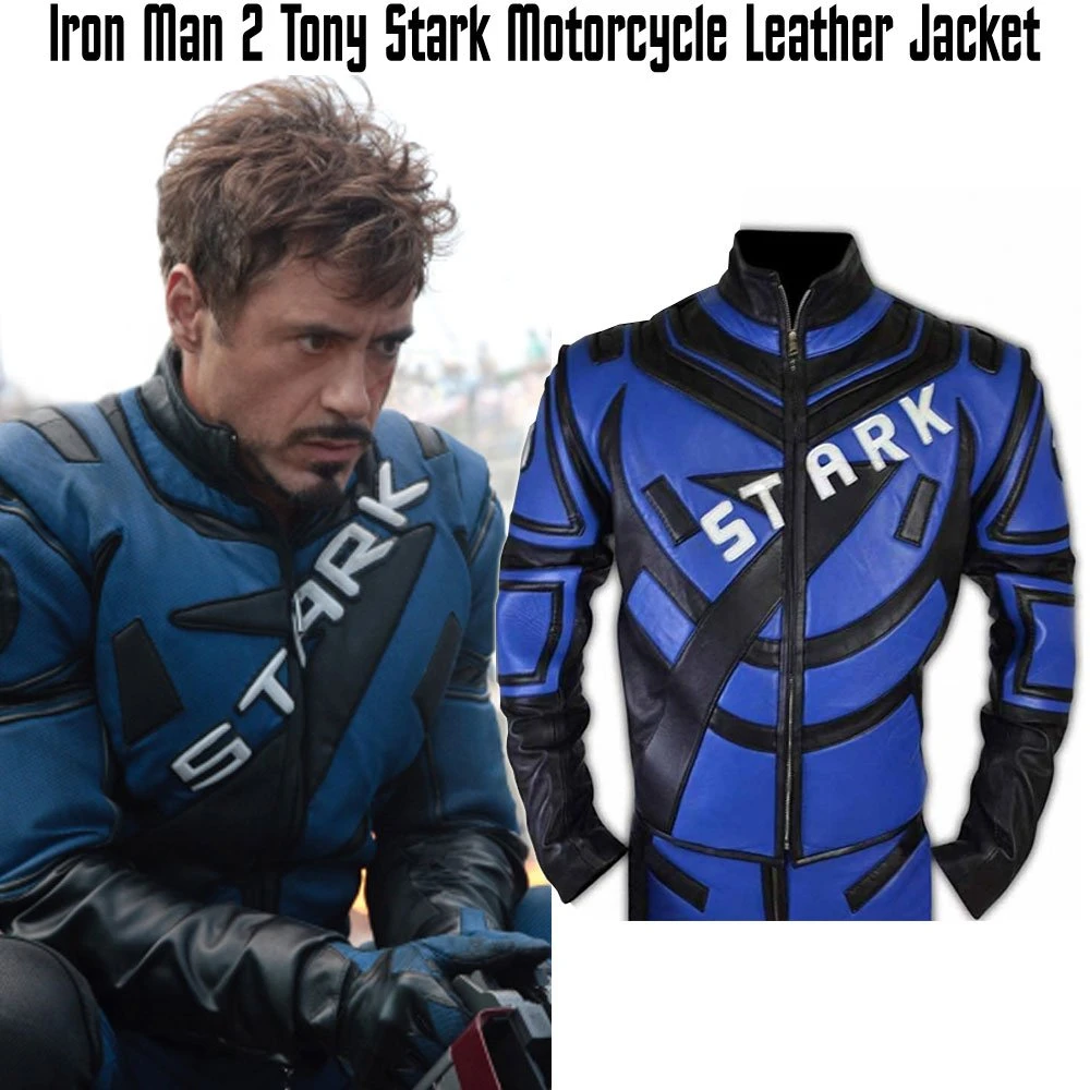 Iron Man 2 Tony Stark Biker Jacket - Image 6