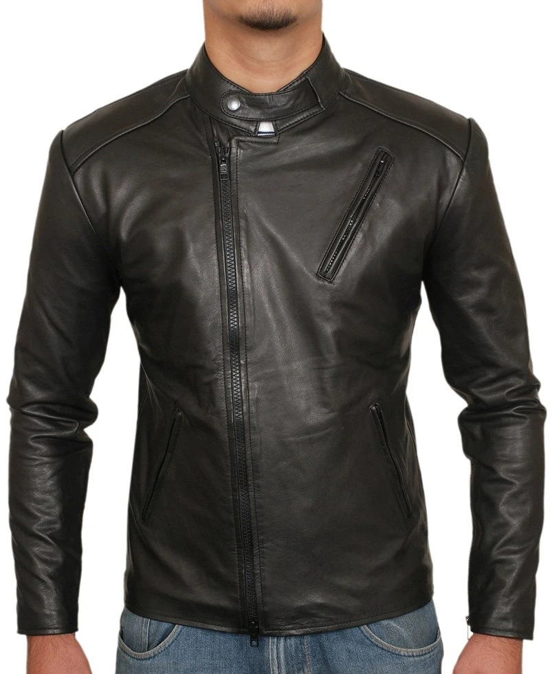 Tony Stark Black Leather Jacket