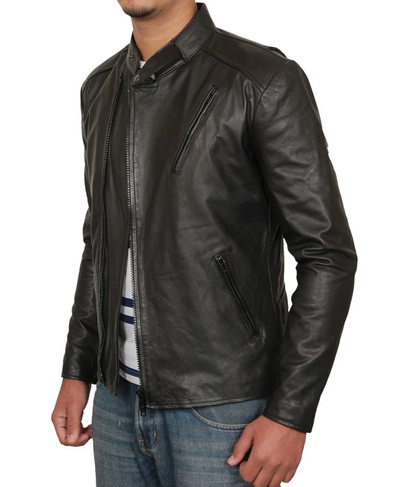 Tony Stark Black Leather Jacket - Image 3