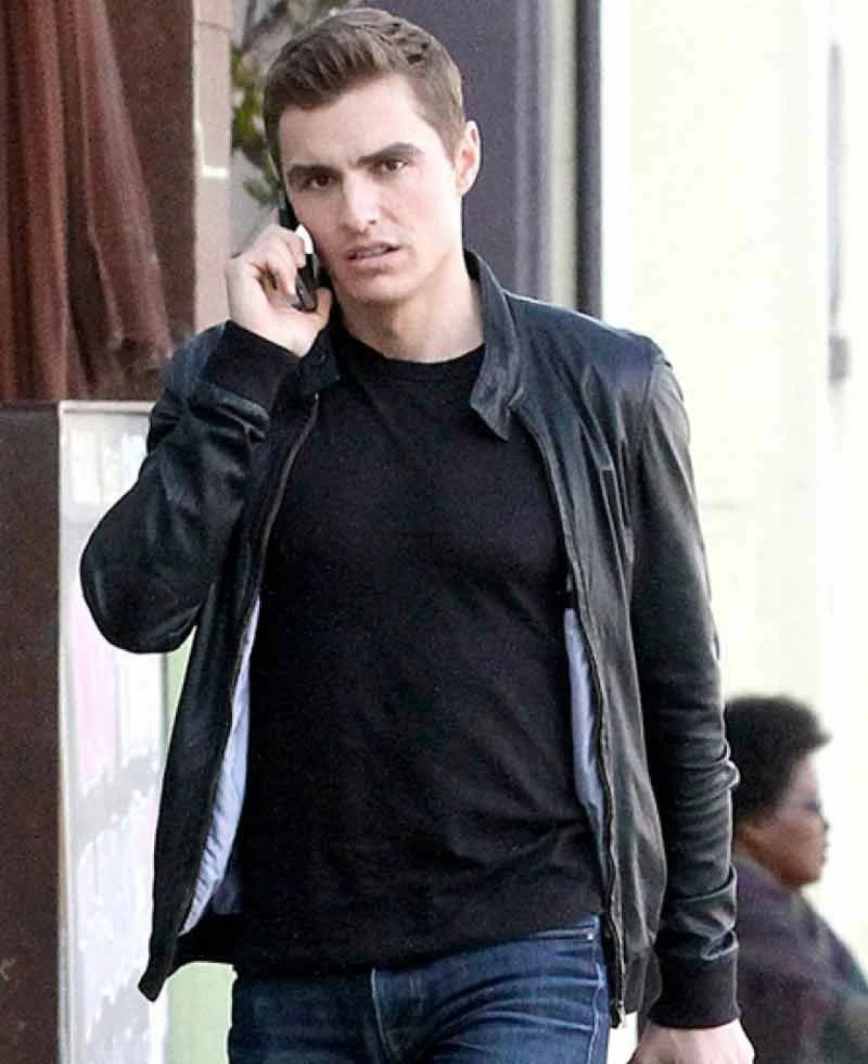 Unfinished Business Dave Franco Bomber Leather Jacket - Image 2