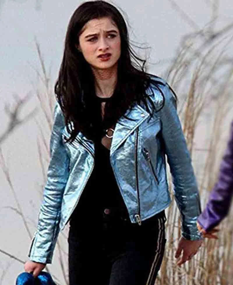 Vox Lux Albertine Blue Leather Jacket